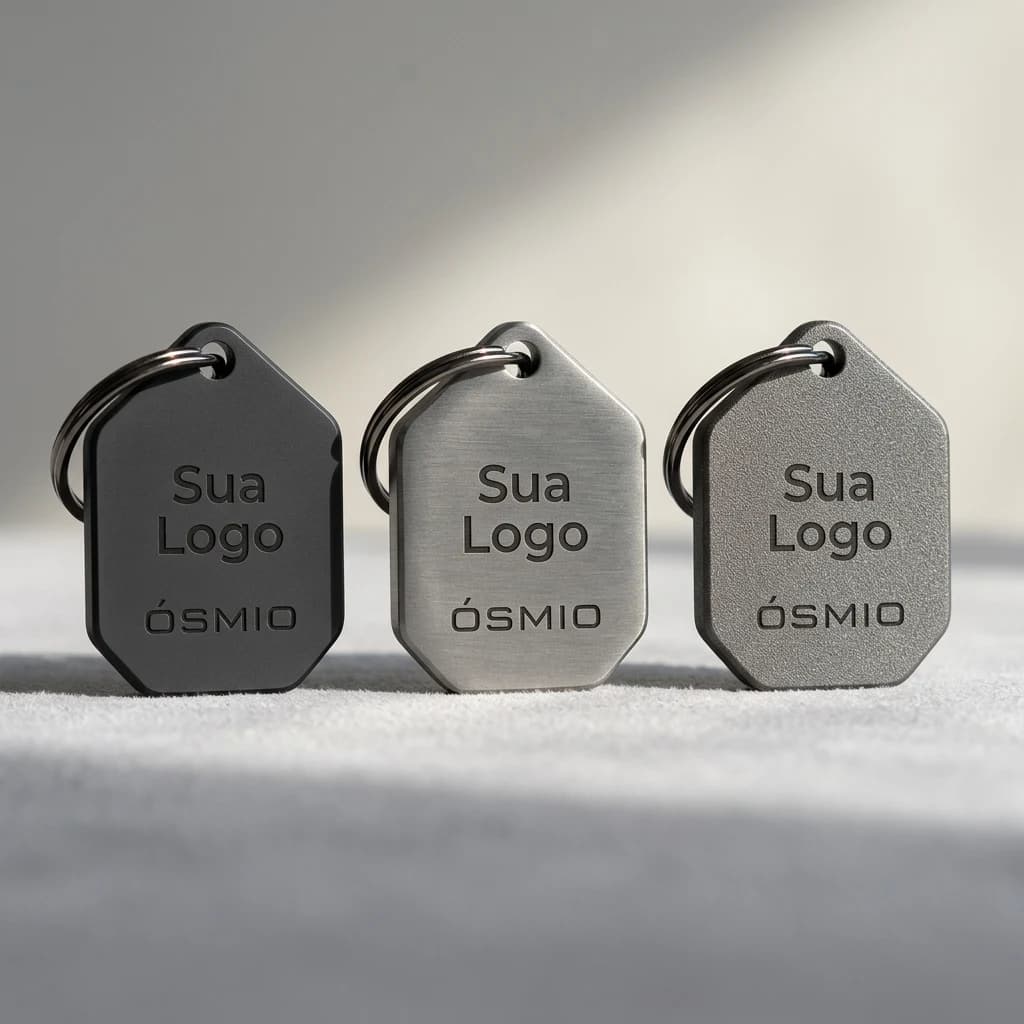 Três peças iguais em acabamentos diferentes: fosco, acetinado, texturizado